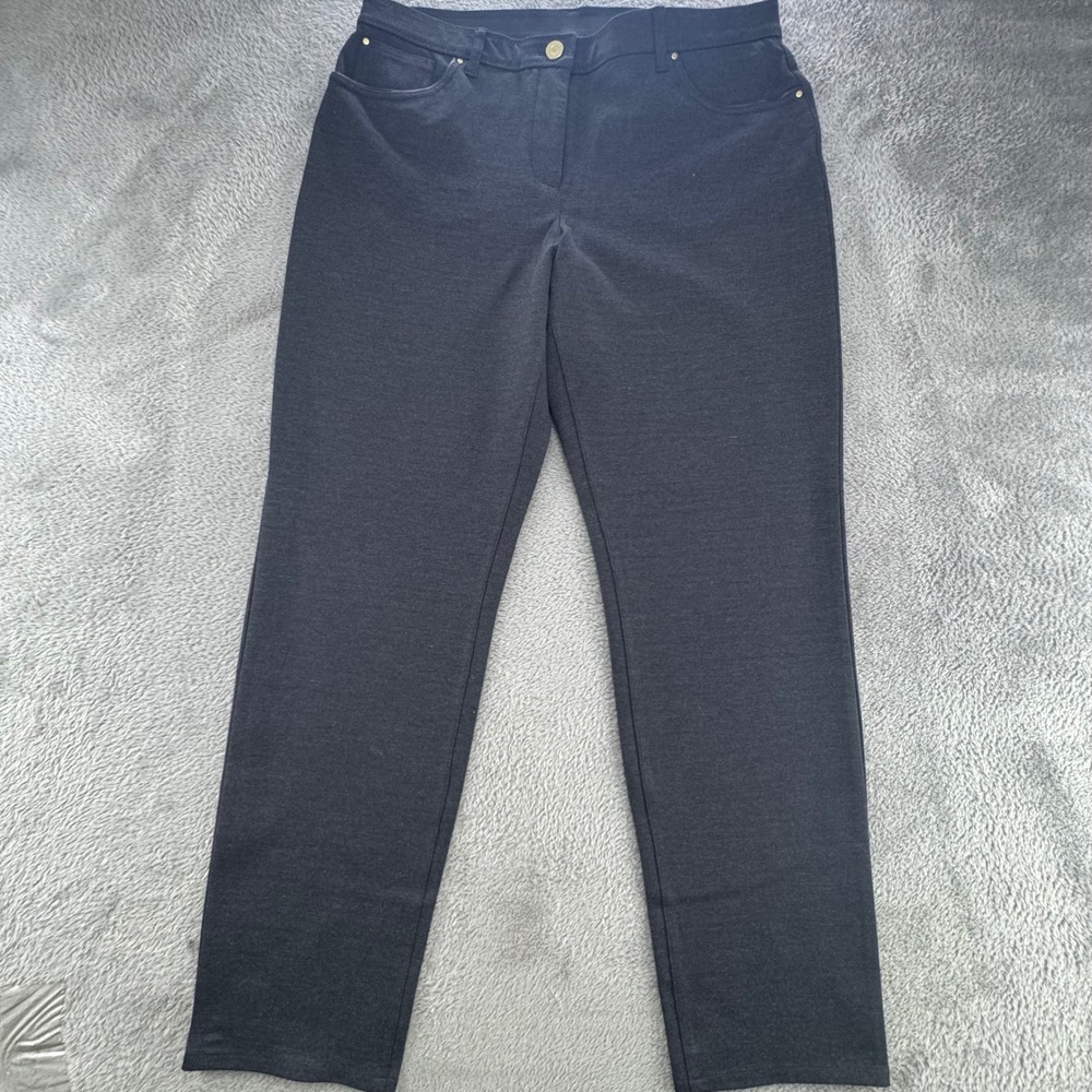 Chico's So Slimming Pants Women 2.5 Gray Excellent Straight Leg Stretch Pull On